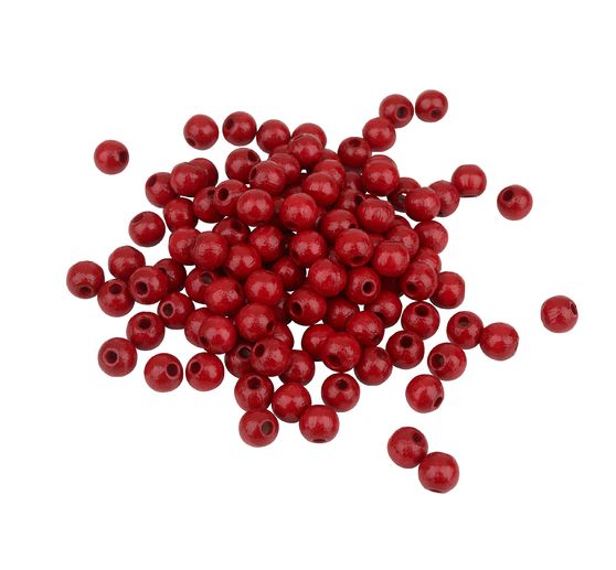 Perles en bois, Ø 6 mm, env. 125 pc.