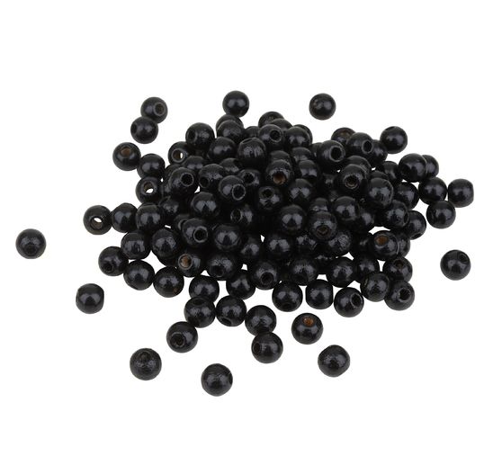 Perles en bois, Ø 6 mm, env. 125 pc.
