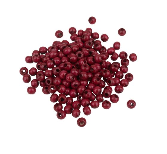 Perles en bois, Ø 4 mm, env. 165 pièces
