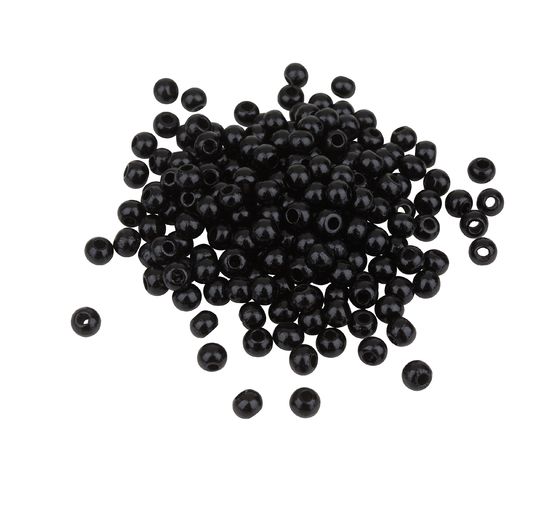 Perles en bois, Ø 4 mm, env. 165 pièces