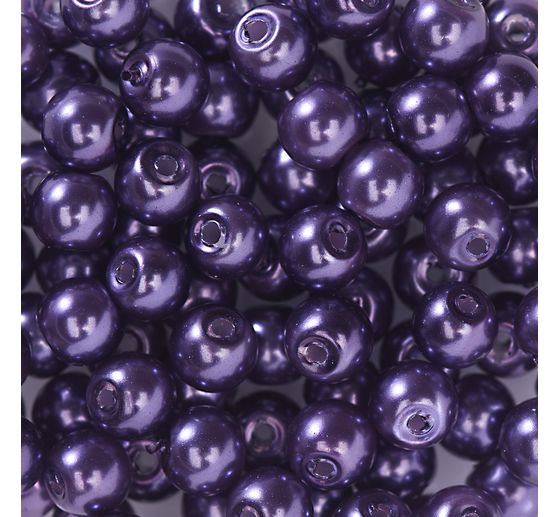 Perles en verre cirées, 100 pc., Ø 4 mm