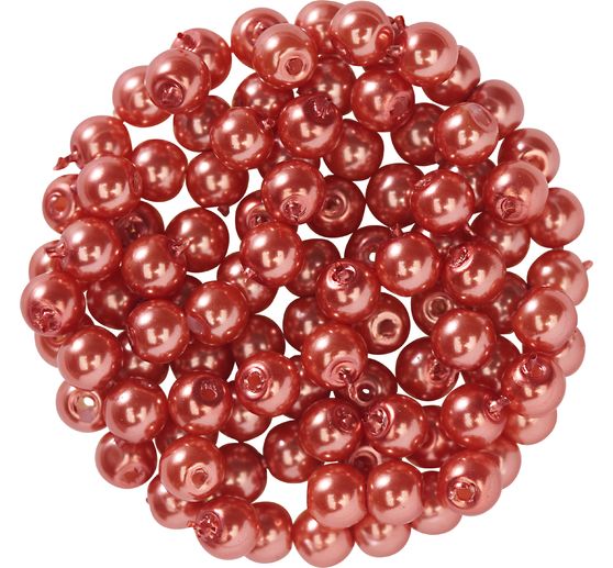 Perles en verre cirées, 100 pc., Ø 4 mm