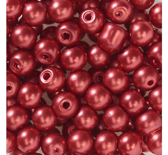Perles en verre cirées, 100 pc., Ø 4 mm