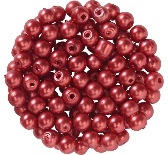 Perles en verre cirées, 100 pc., Ø 4 mm
