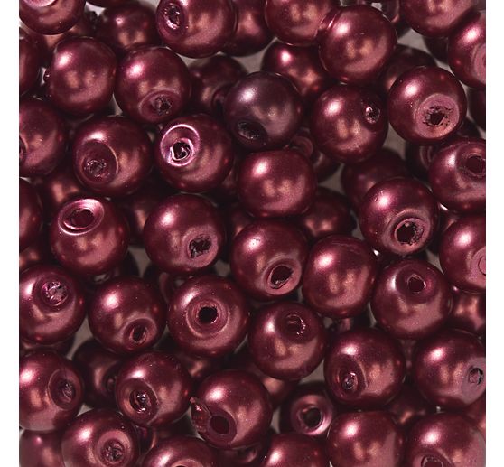 Perles en verre cirées, 100 pc., Ø 4 mm