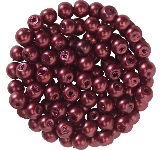 Perles en verre cirées, 100 pc., Ø 4 mm