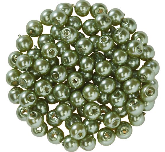 Perles en verre cirées, 100 pc., Ø 4 mm