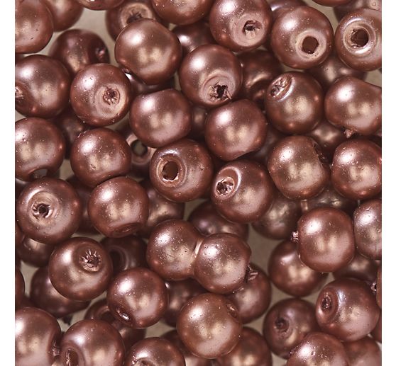 Perles en verre cirées, 100 pc., Ø 4 mm