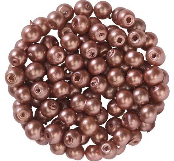 Perles en verre cirées, 100 pc., Ø 4 mm