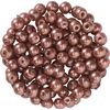 Perles en verre cirées, 100 pc., Ø 4 mm Brun clair