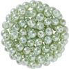 Perles en verre cirées, 100 pc., Ø 4 mm Vert clair