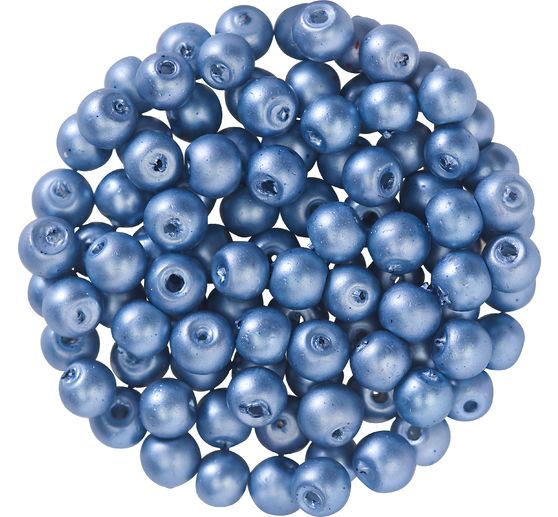 Perles en verre cirées, 100 pc., Ø 4 mm