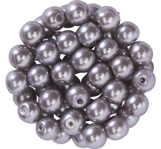 Perles de cire de verre, Ø 6 mm, 55 pièces