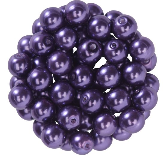 Perles de cire de verre, Ø 6 mm, 55 pièces