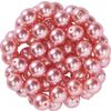 Perles de cire de verre, Ø 6 mm, 55 pièces Rose