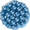 Perles de cire de verre, Ø 6 mm, 55 pièces Bleu clair