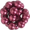 Perles de cire de verre, Ø 10 mm, 20 pièces Rouge foncé