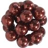 Perles de cire de verre, Ø 10 mm, 20 pièces Brun chocolat