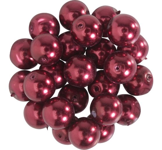Perles de cire de verre, Ø 8mm, 25pcs, jaune doré (orange clair)