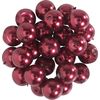Perles de cire de verre, Ø 8mm, 25pcs, jaune doré (orange clair) Rouge foncé