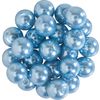 Perles de cire de verre, Ø 8mm, 25pcs, jaune doré (orange clair) Bleu clair