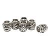 Perles bijoux métal « Fleur », 6 pc., 11 x 9 mm, Argent vieilli
