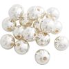 Perles en cire VBS, Ø 12 mm, 16 pc. Argent