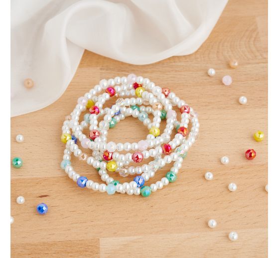 Perles en verre cir&eacute;es, 100 pc., &Oslash; 4 mm