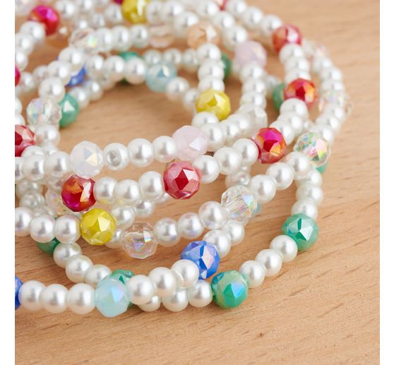 Perles en verre cir&eacute;es, 100 pc., &Oslash; 4 mm