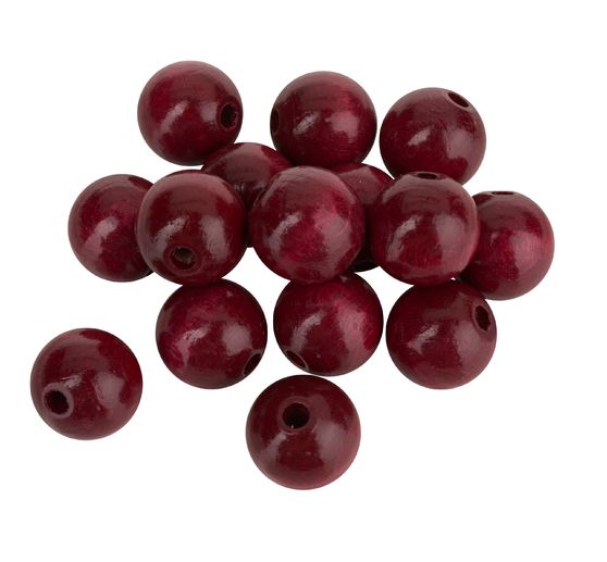 Perles en bois, Ø 15 mm