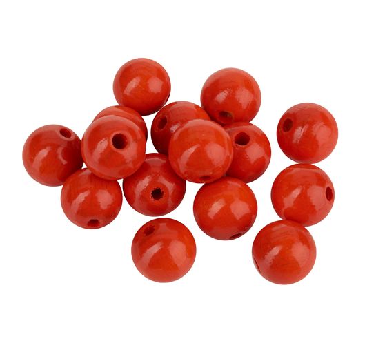 Perles en bois, Ø 15 mm