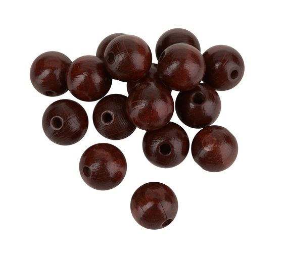 Perles en bois, Ø 15 mm