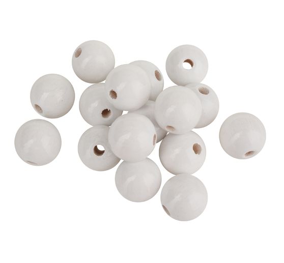 Perles en bois, Ø 15 mm