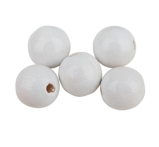 Perles en bois, Ø 12 mm, 30 pc.