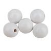 Perles en bois, Ø 12 mm, 30 pc. Blanc