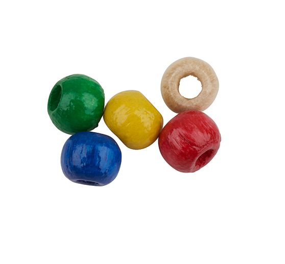 Perles en bois, Ø 4 mm, env. 165 pièces