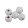 Perles en bois, Ø 6 mm, env. 125 pc. Blanc