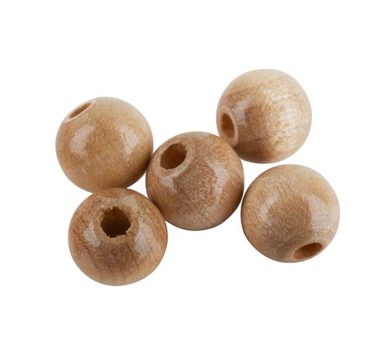 Perles en bois, Ø 8 mm, 85 pc.