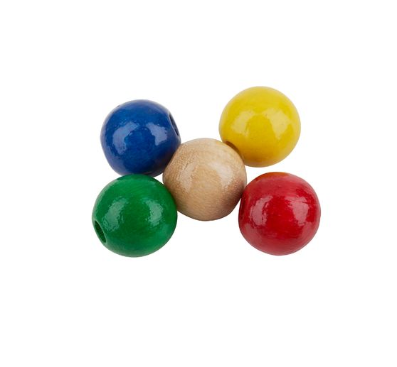 Perles en bois, Ø 8 mm, 85 pc.
