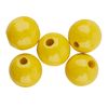 Perles en bois, Ø 10 mm Jaune