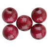 Perles en bois, Ø 10 mm, 50 pc. Rouge cerise