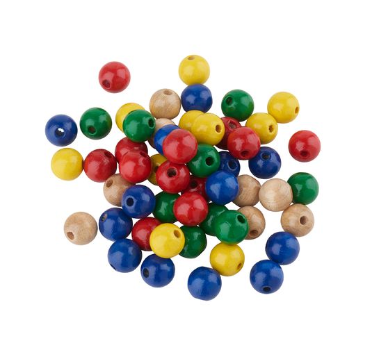 Perles en bois, Ø 10 mm