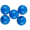 Perles en bois, Ø 10 mm Bleu