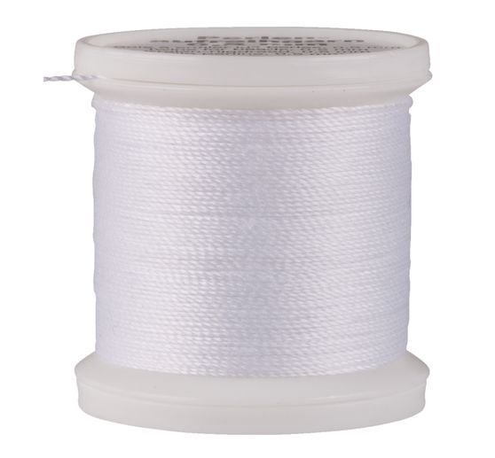 Fil pour tissage de perles, Ø 0,5 mm, 100 m, Blanc