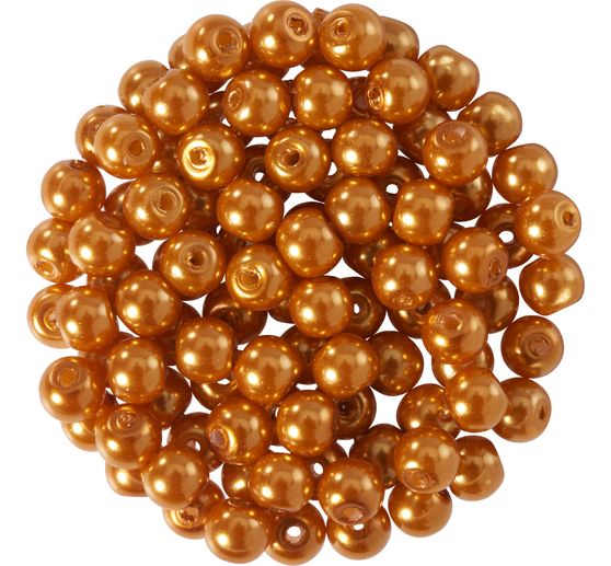 Perles en verre cirées, 100 pc., Ø 4 mm