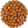 Perles en verre cirées , Ø 4 mm, 100 pc. Orange clair