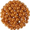 Perles en verre cirées, 100 pc., Ø 4 mm Orange clair