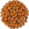 Perles en verre cirées, 100 pc., Ø 4 mm Orange clair