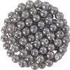 Perles en verre cirées, 100 pc., Ø 4 mm Gris foncé