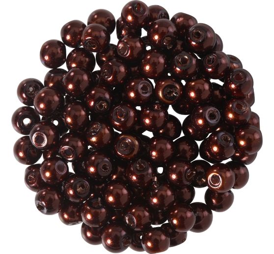 Perles en verre cirées, 100 pc., Ø 4 mm